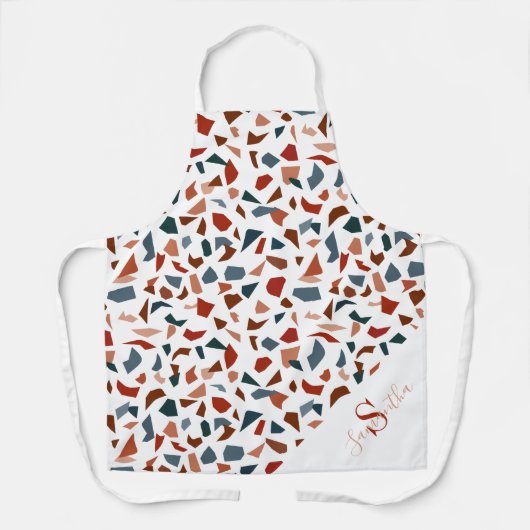 Modernes Monogramm-Muster Schürze (Vorderseite)