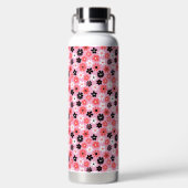 Modernes Monogramm-Muster Trinkflasche (Rückseite)