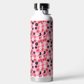Modernes Monogramm-Muster Trinkflasche (links)