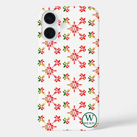 Modernes Monogramm Name Portugal Tradition Case-Mate iPhone Hülle (Rückseite)