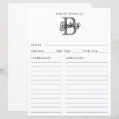 Modernes Monogramm Name Schwarz Graue Schrift Reze (Vorne/Hinten)