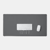 Modernes Monogramm Name Script grau Schreibtischunterlage (Tastatur & Maus)