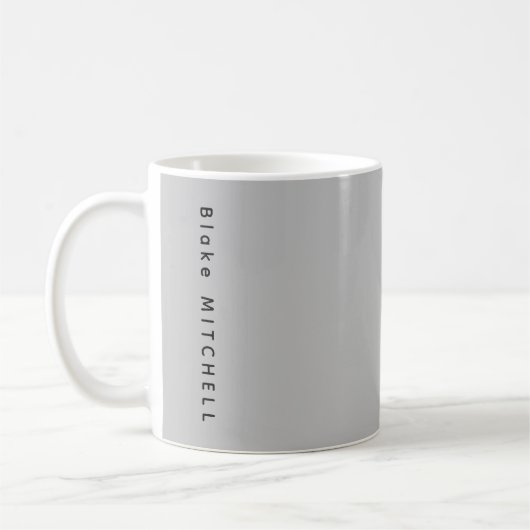 Modernes Monogramm Name Urban Grau Kaffeetasse (Links)