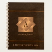 Modernes Monogramm-Namensskript für 2026 Planer (Vorderseite)