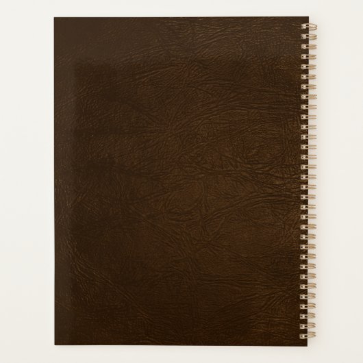 Modernes Monogramm-Namensskript für 2026 Planer (Rückseite)