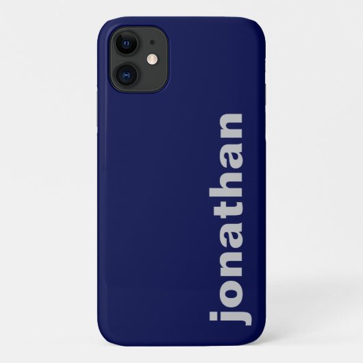 Modernes Monogramm Navy Blue Case-Mate iPhone Hülle (Rückseite)