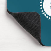 Modernes Monogramm Navy Blue Mousepad (Ecke)