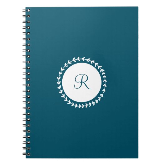 Modernes Monogramm Navy Blue Notizblock (Vorderseite)