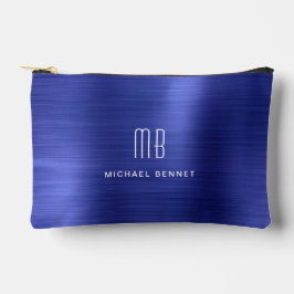 Modernes Monogramm Navy Blue Zubehörtasche