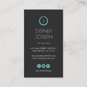 Modernes Monogramm-Nekklack-Logo | Schmuckdesign Visitenkarte (Rückseite)