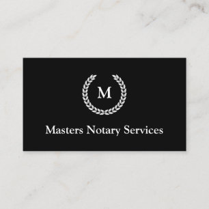 Modernes Monogramm Notar Visitenkarte