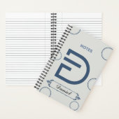 Modernes Monogramm-Notebook mit Buchstabe D Notizblock (Innen)