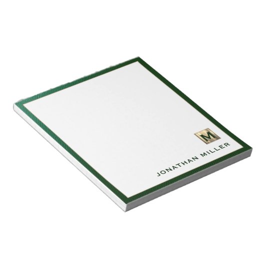 Modernes Monogramm Notizblock (angewinkelt)