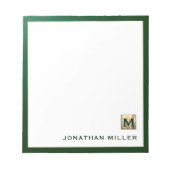 Modernes Monogramm Notizblock (Vorderseite)