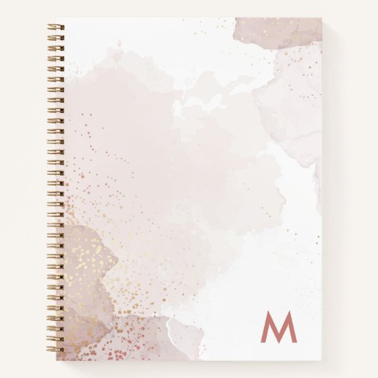 Modernes Monogramm-Notizbuch Notizblock (Vorderseite)