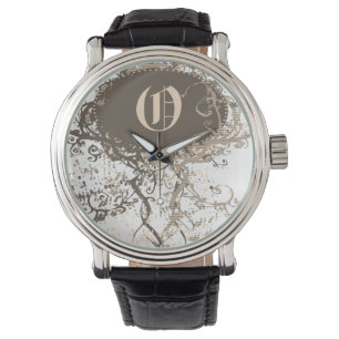 Modernes Monogramm O Armbanduhr