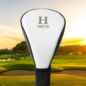 Modernes Monogramm Personalisiert Golf Headcover
