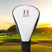 Modernes Monogramm Personalisiert Golf Headcover