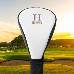 Modernes Monogramm Personalisiert Golf Headcover