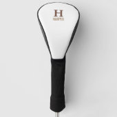 Modernes Monogramm Personalisiert Golf Headcover (Vorderseite)