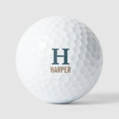 Modernes Monogramm Personalisiert Golfball (Vorderseite)