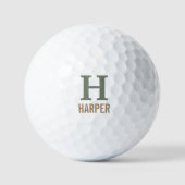 Modernes Monogramm Personalisiert Golfball (Vorderseite)