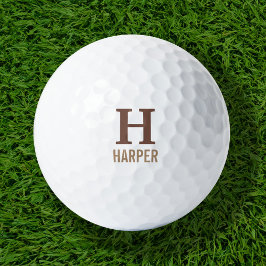 Modernes Monogramm Personalisiert Golfball