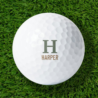 Modernes Monogramm Personalisiert Golfball