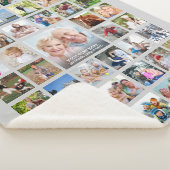 Modernes Monogramm Personalisiert Grau Sherpadecke (3/4)