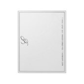 Modernes Monogramm Personalisiert Notepad Notizblock (Rotiert)