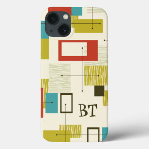 Modernes Monogramm Personalisiertes Retro Case-Mate iPhone Hülle