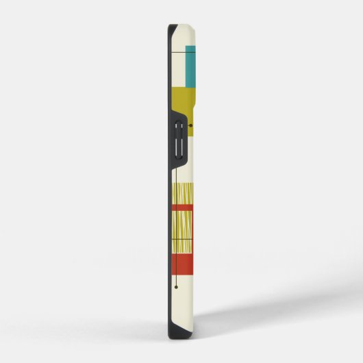 Modernes Monogramm Personalisiertes Retro iPhone Hülle (Rechte Seite)