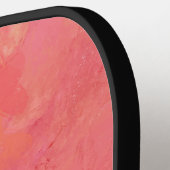 Modernes Monogramm Pfirsichpink Pickleball Schläger (Linke Seite)