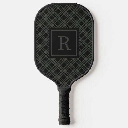 Modernes Monogramm Pickleball Schläger (Vorderseite)