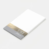 Modernes Monogramm Post-it Klebezettel (angewinkelt)