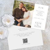 Modernes Monogramm QR Save the Date