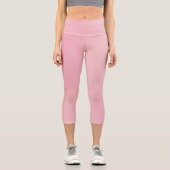 Modernes Monogramm rosa Aquamarin Capri Leggings (Vorderseite)