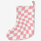 Modernes Monogramm rosa, doppelseitig geprüft Kleiner Weihnachtsstrumpf (Rückseite)