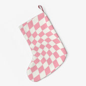 Modernes Monogramm rosa, doppelseitig geprüft Kleiner Weihnachtsstrumpf (Rückseite (Hängend))