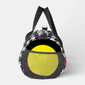 Modernes Monogramm rosa Lila Hahnentrittmuster Duffle Bag (Rechts)