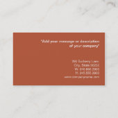 Modernes Monogramm (rot braun) Visitenkarte (Rückseite)