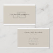 Modernes Monogramm-sauberer beruflicher schlichter Visitenkarte (Vorne/Hinten)