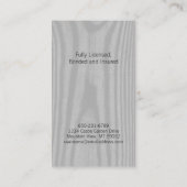 Modernes Monogramm-schlichter hölzerner vertikaler Visitenkarte (Rückseite)