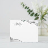 Modernes Monogramm Schönheit Makeup Elegant Berufl Dankeskarte (Stehend Vorderseite)