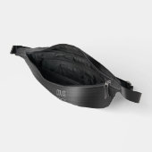 Modernes Monogramm Schwarz Bauchtasche (Offen)