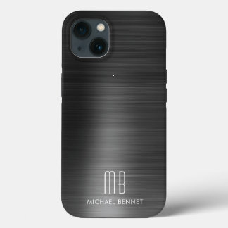 Modernes Monogramm Schwarz Case-Mate iPhone Hülle