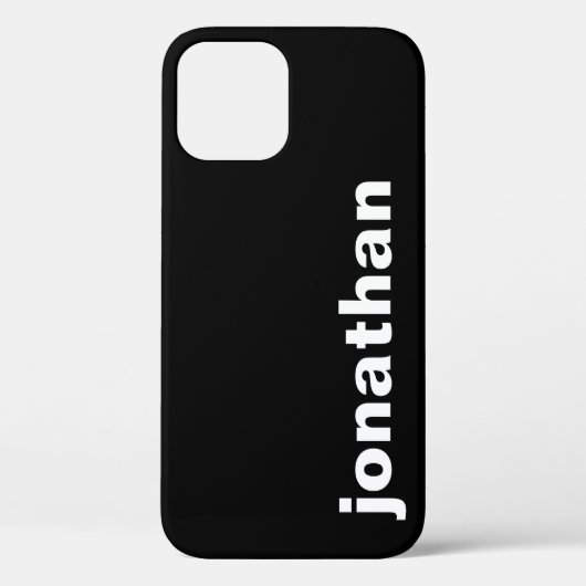 Modernes Monogramm Schwarz Case-Mate iPhone Hülle (Rückseite)