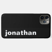 Modernes Monogramm Schwarz Case-Mate iPhone Hülle (Rückseite (Horizontal))