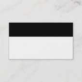 Modernes Monogramm - Schwarz und Weiß (Eggshell) Visitenkarte (Rückseite)