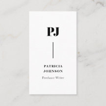 Modernes Monogramm Schwarz/Weiß Beruflich